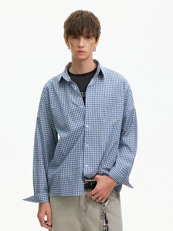 Gingham Check Long Sleeve Shirt - Image 3