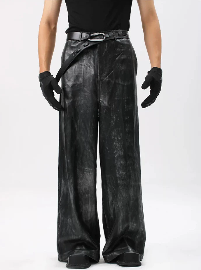 Gradient Faux Leather Punk Jacket - Image 6