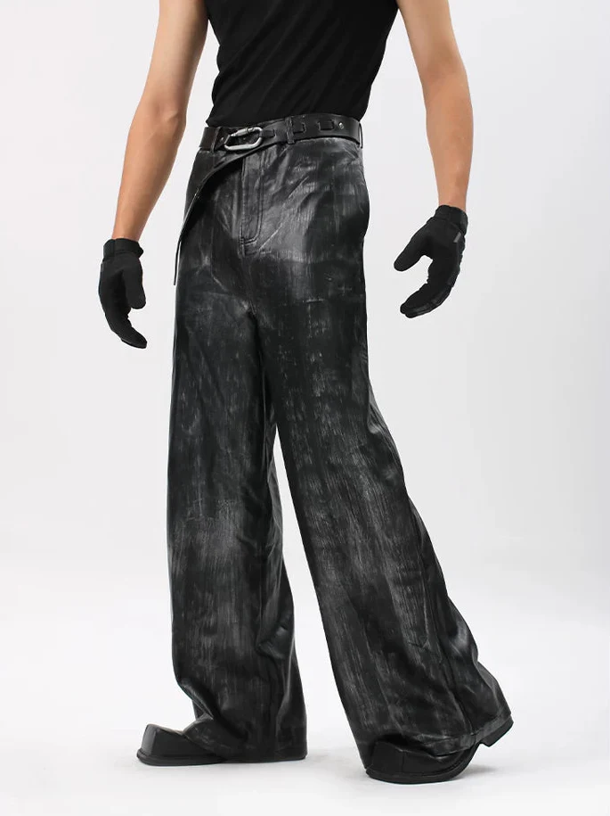 Gradient Faux Leather Punk Jacket - Image 7