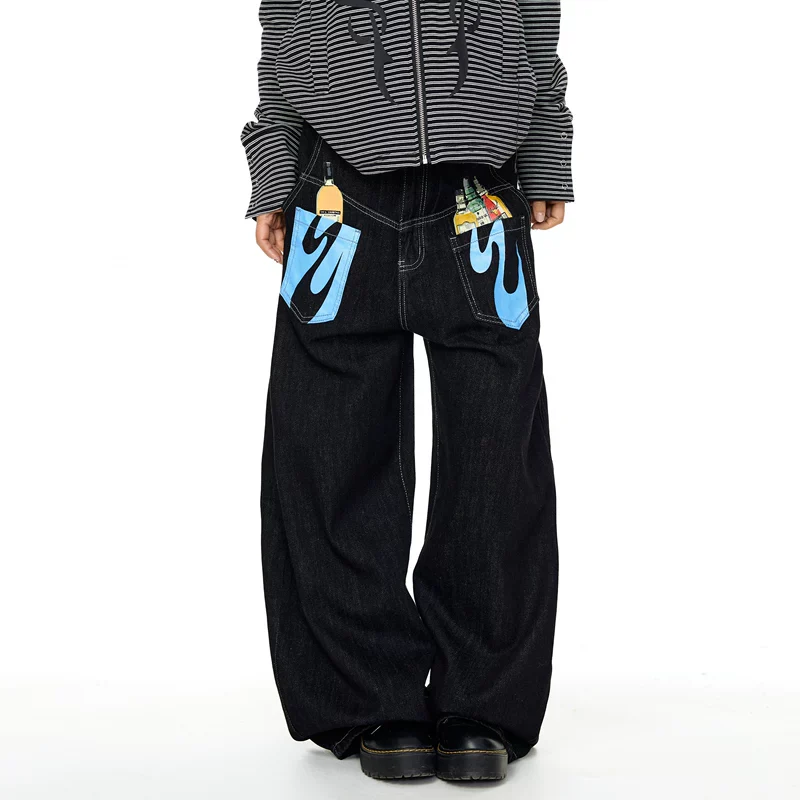 Graffiti Print High Waisted Pants