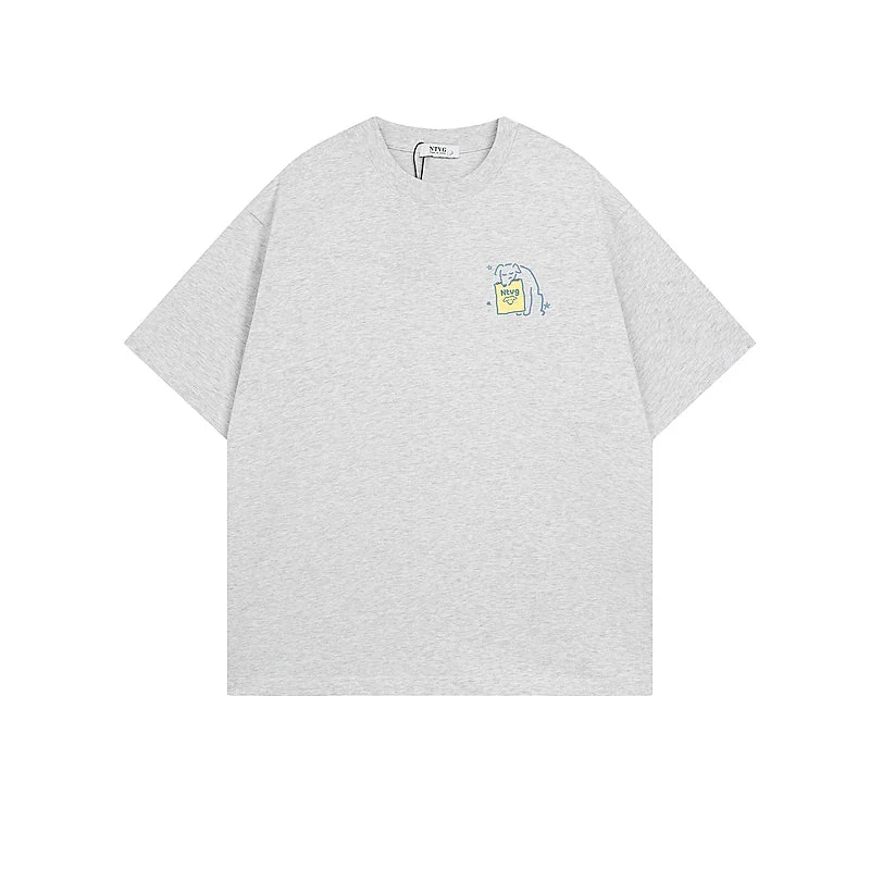 Graphic Cat Print Loose Fit T-Shirt - Image 3