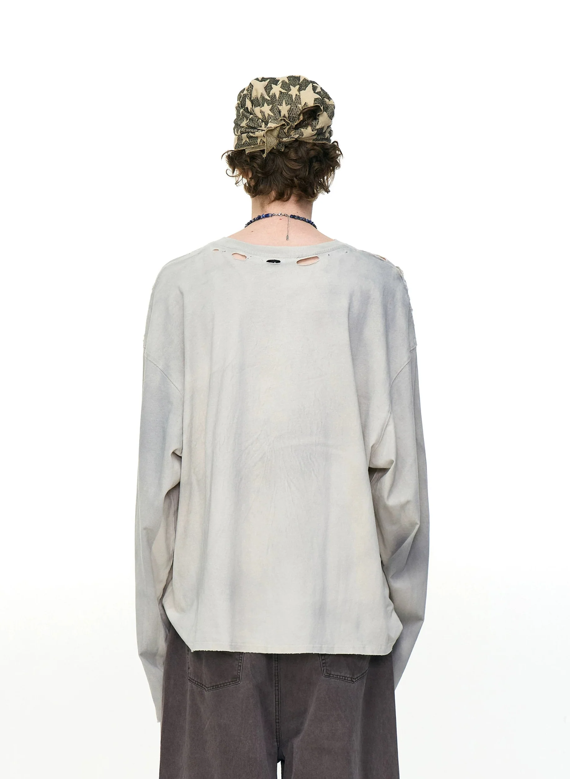 Graphic Distressed Long-Sleeve T-Shirt - Image 3