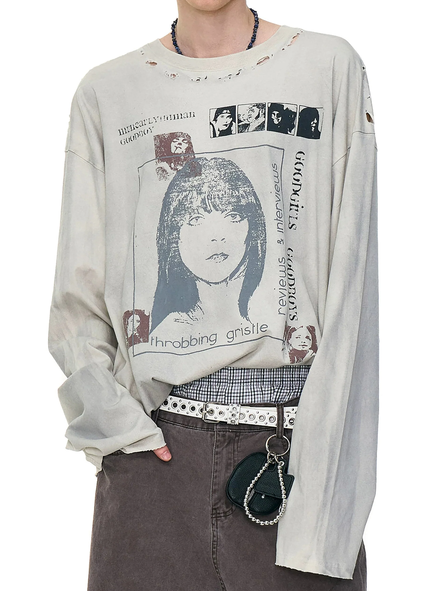 Graphic Distressed Long-Sleeve T-Shirt - Image 5