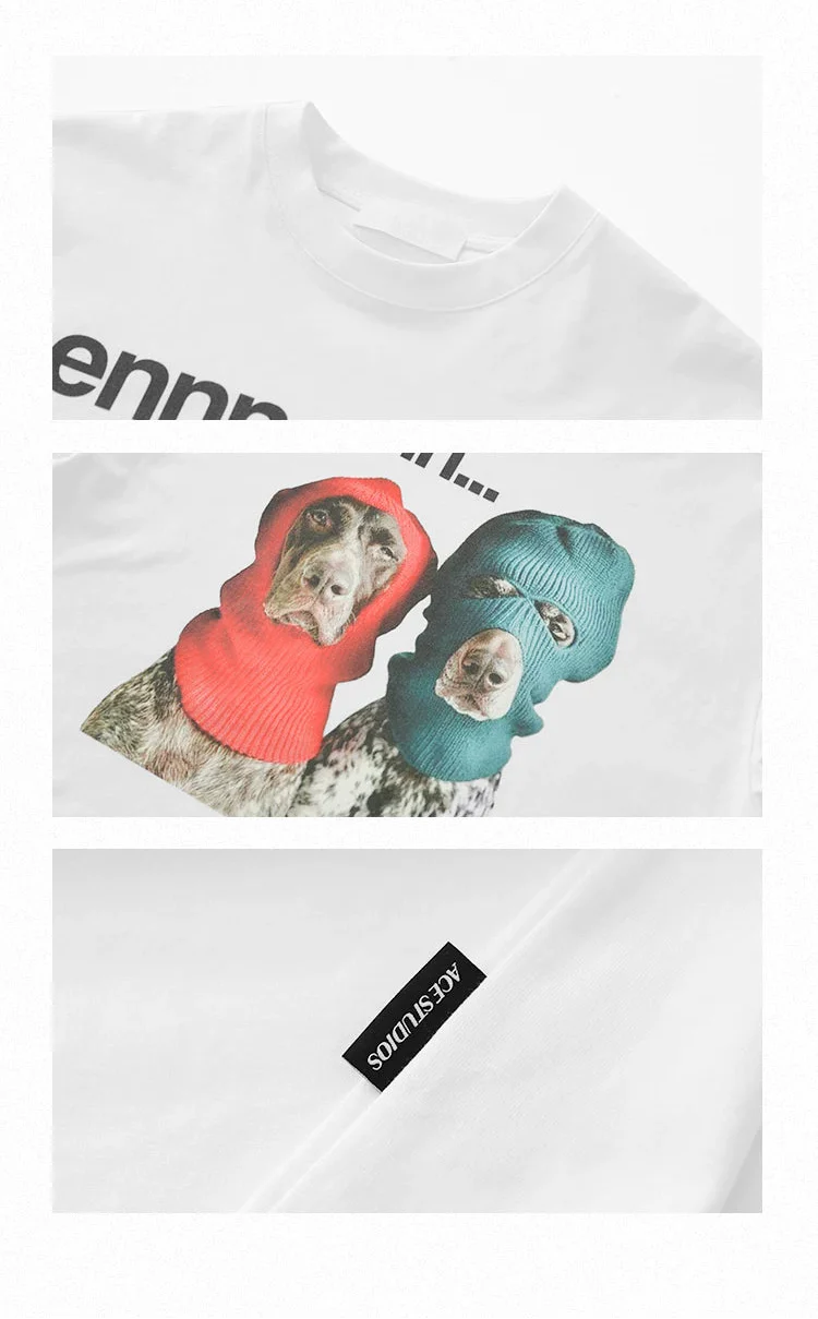 Graphic Dog Print Oversized T-Shirt - Image 8