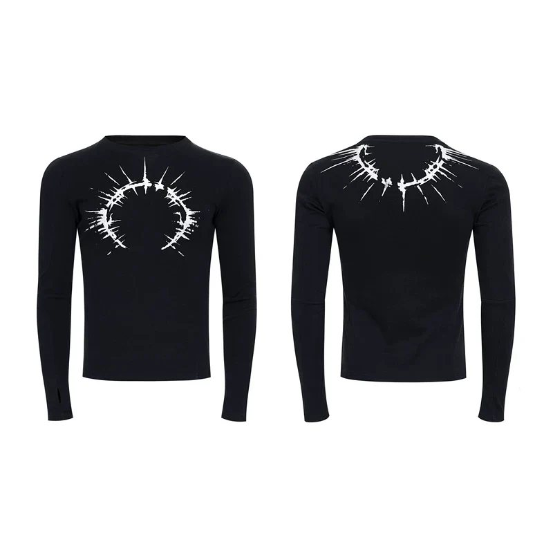 Graphic Print Slim Long-Sleeve T-Shirt - Image 10
