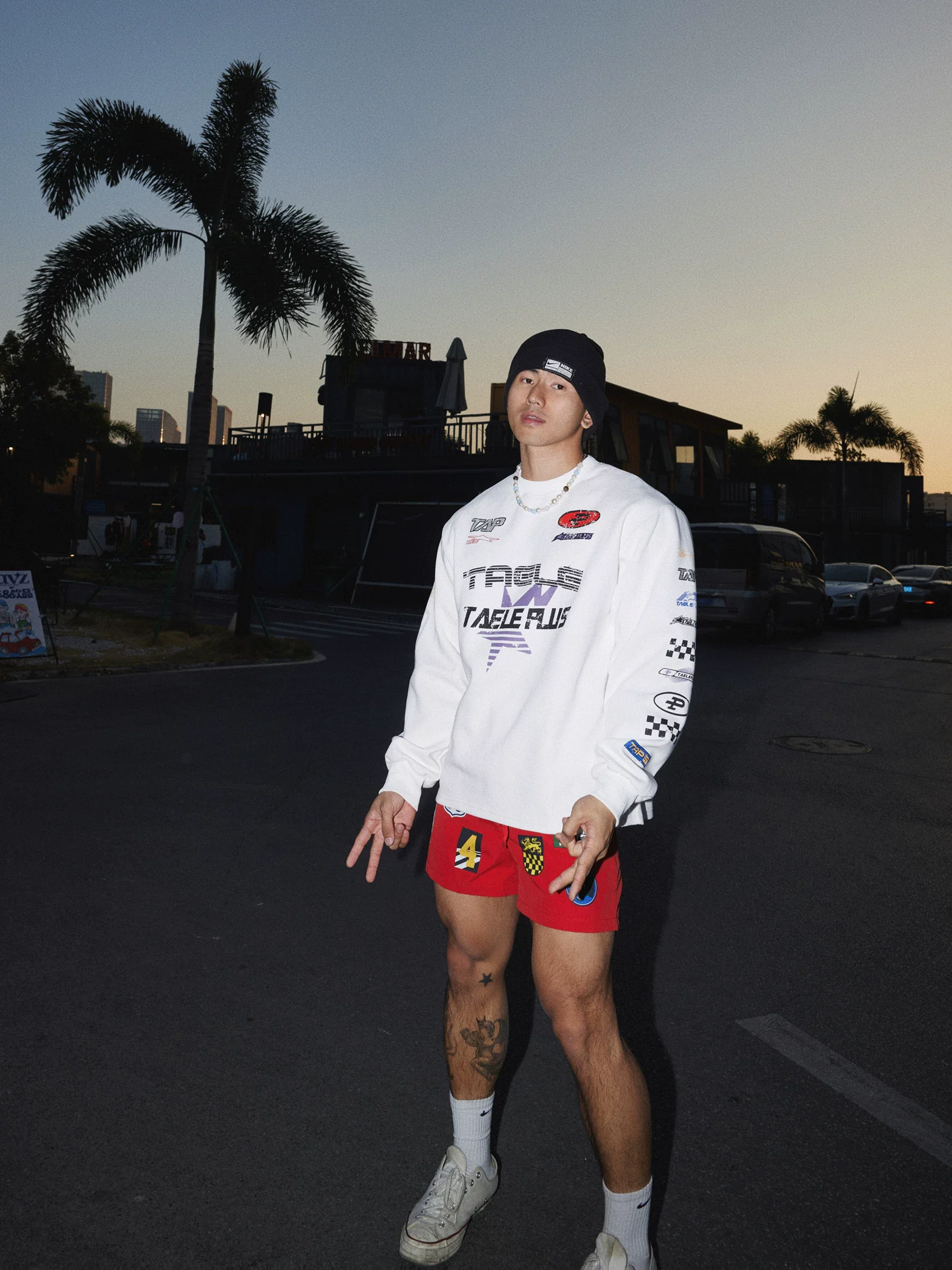 Graphic Racing Print Crewneck Pullover - Image 6