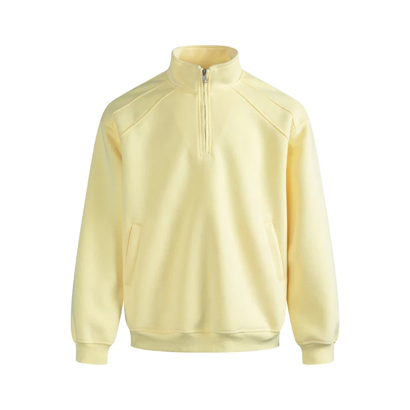 Half-Zip Stand Collar Oversized Sweatshirt - Image 16