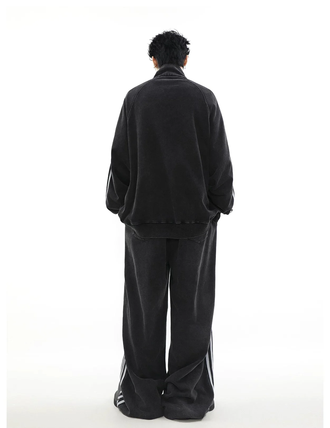 Half Zip Stand Collar Sweatshirt - Image 4