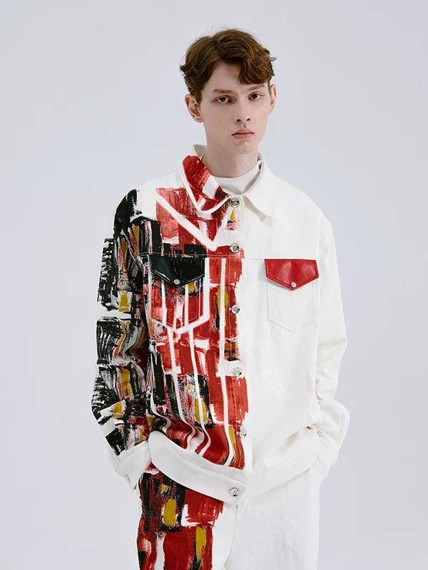 Hand-Painted Abstract Jacket
