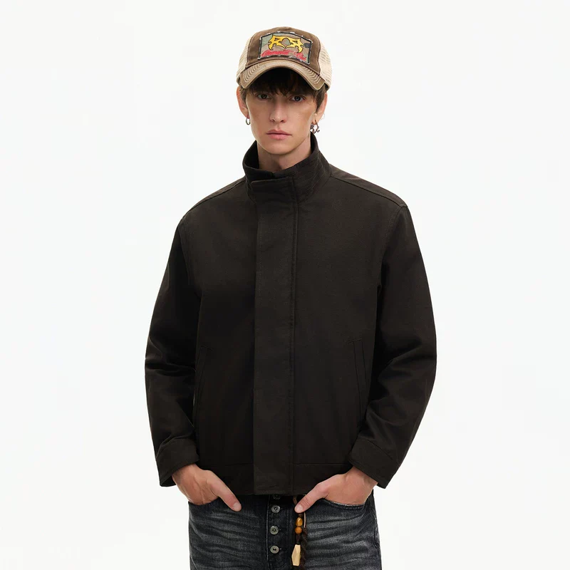 Harrington Stand Collar Work Jacket - Image 4