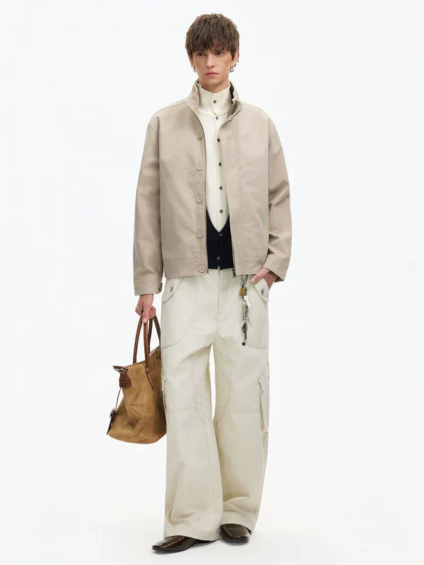 Harrington Stand Collar Work Jacket - Image 8