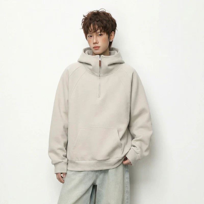 Half-Zip Hooded Pullover Sweatshirt - Image 5