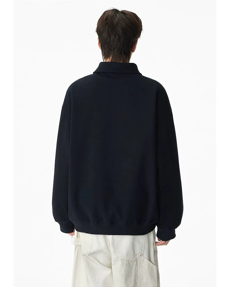 Heavyweight Long Sleeve Polo Pullover - Image 10