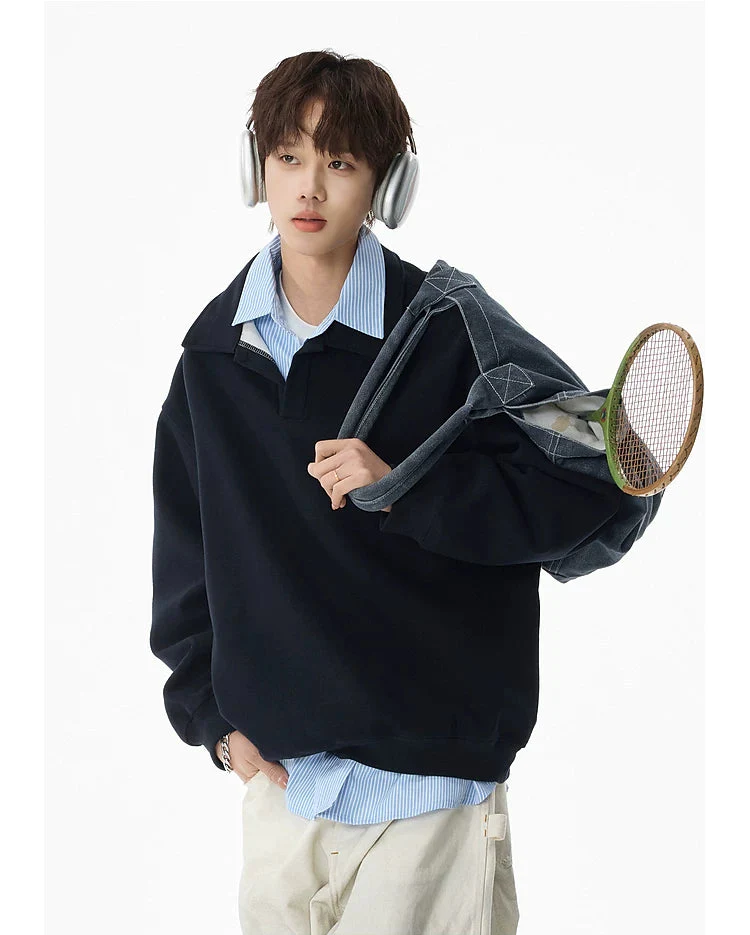 Heavyweight Long Sleeve Polo Pullover - Image 7