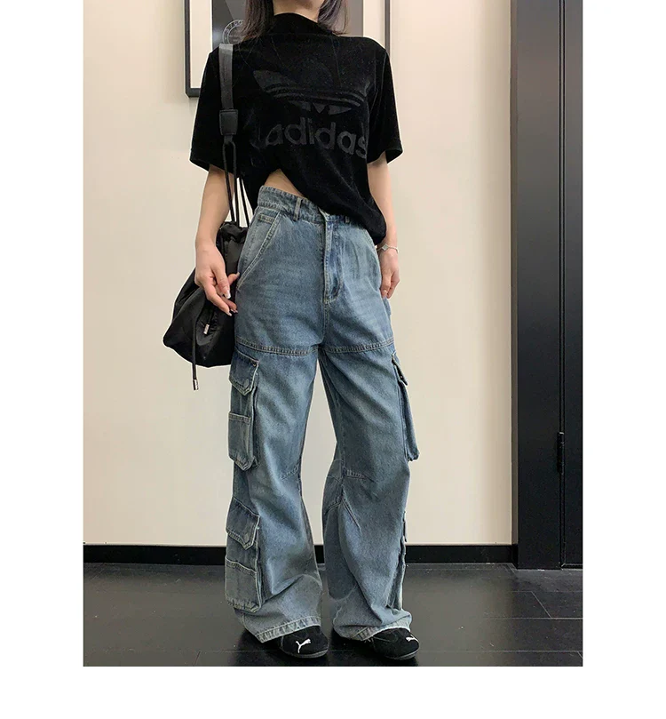 Relaxed Multi-Pocket Cargo Jeans - Image 5