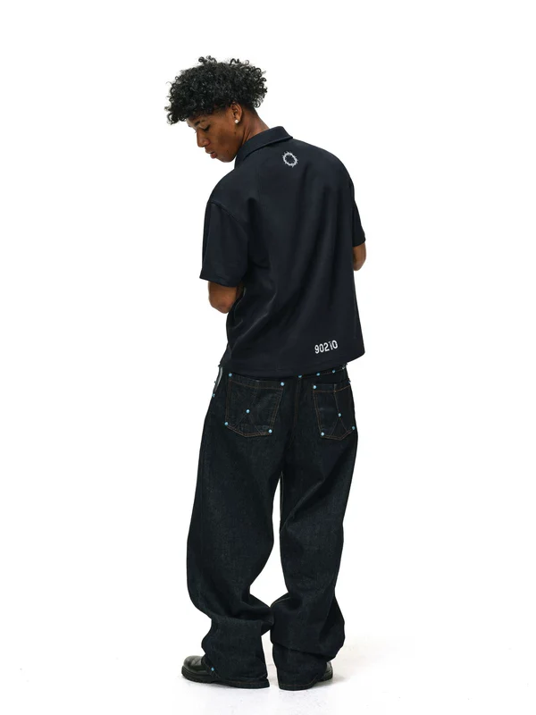 Retro Sports Jersey Polo Shirt - Image 6
