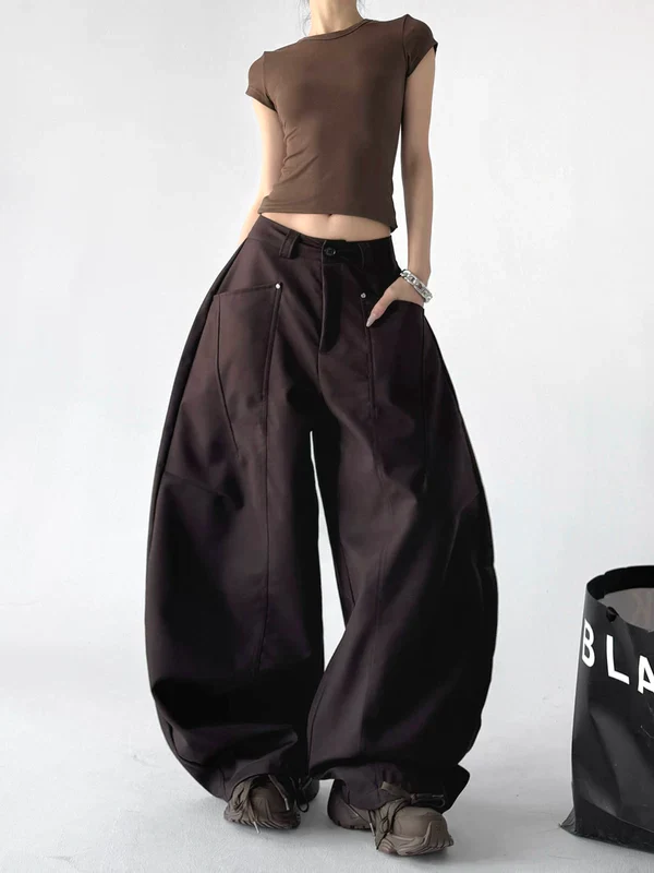 High Waist Wide Leg Casual Pants - Image 7