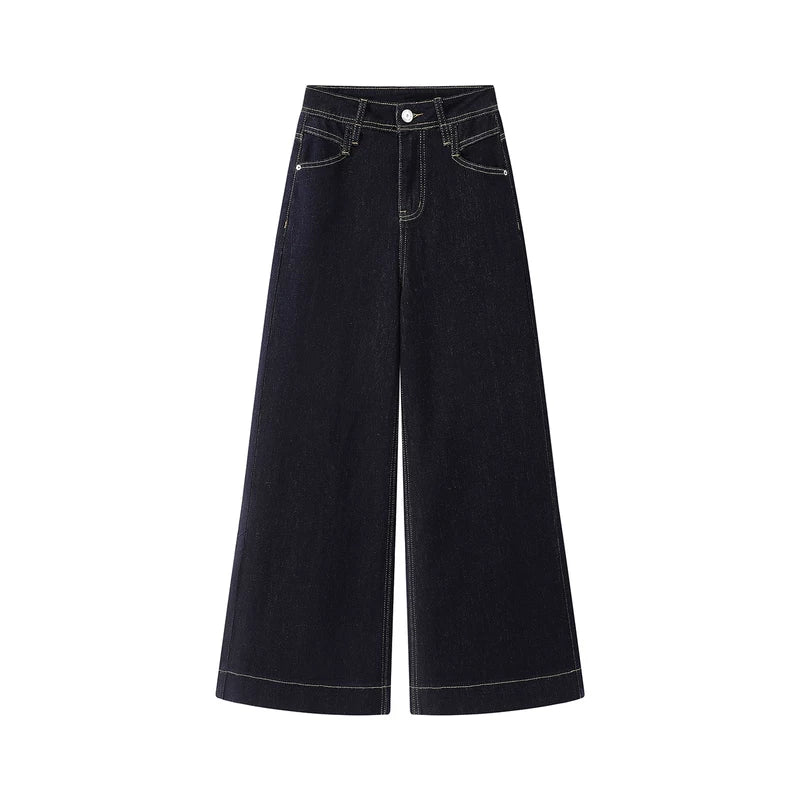 High Waist Wide Leg Denim Pants - Image 3
