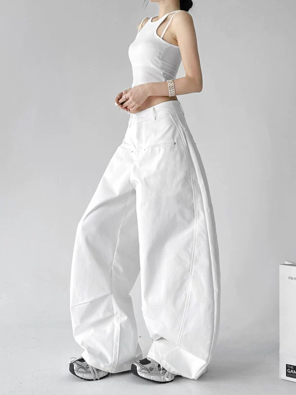 High Waisted Extra Wide Leg Pants - Image 4