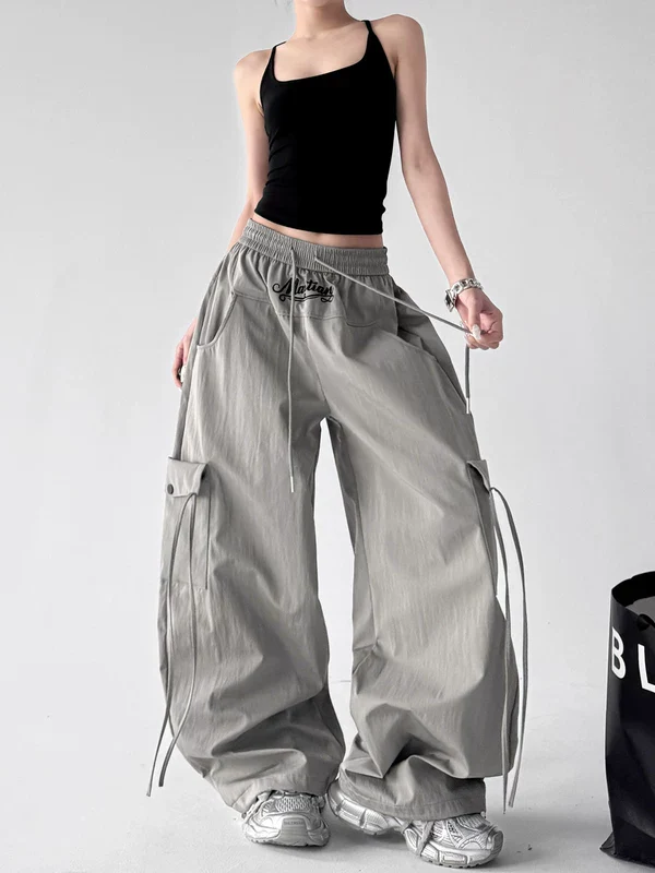 High Waisted Wide Leg Cargo Pants - Image 2