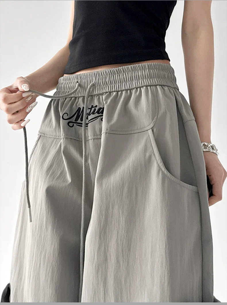 High Waisted Wide Leg Cargo Pants - Image 6
