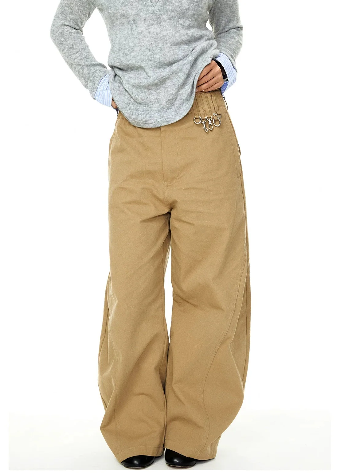 High-Waisted Wide-Leg Cargo Pants