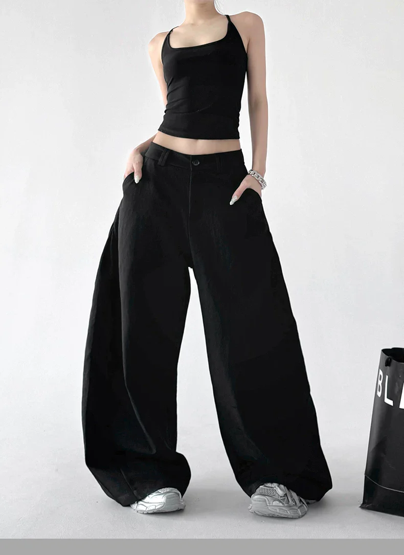 High Waisted Wide Leg Cargo Pants - Image 7