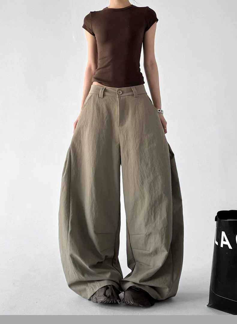 High Waisted Wide Leg Cargo Pants - Image 9