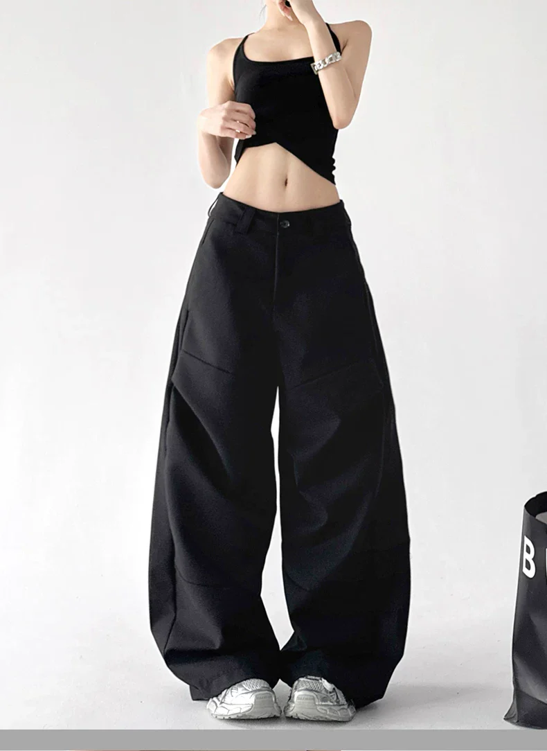 High Waisted Wide Leg Cargo Pants - Image 10