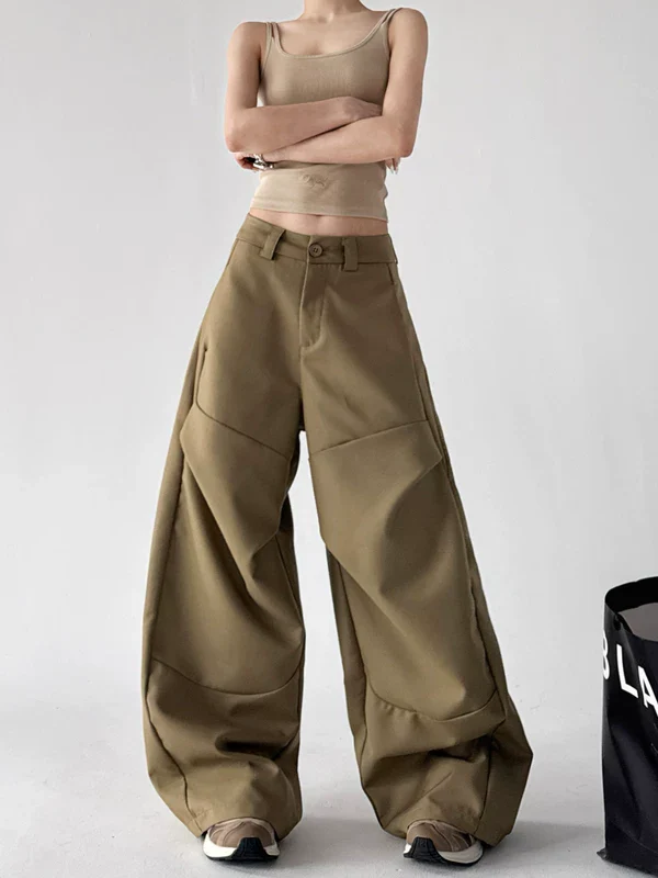 High Waisted Wide Leg Cargo Pants - Image 4