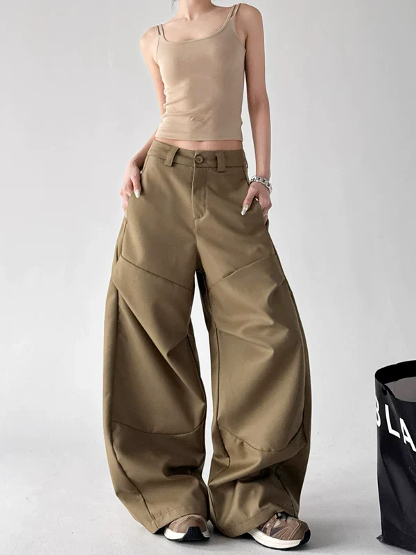 High Waisted Wide Leg Cargo Pants - Image 5