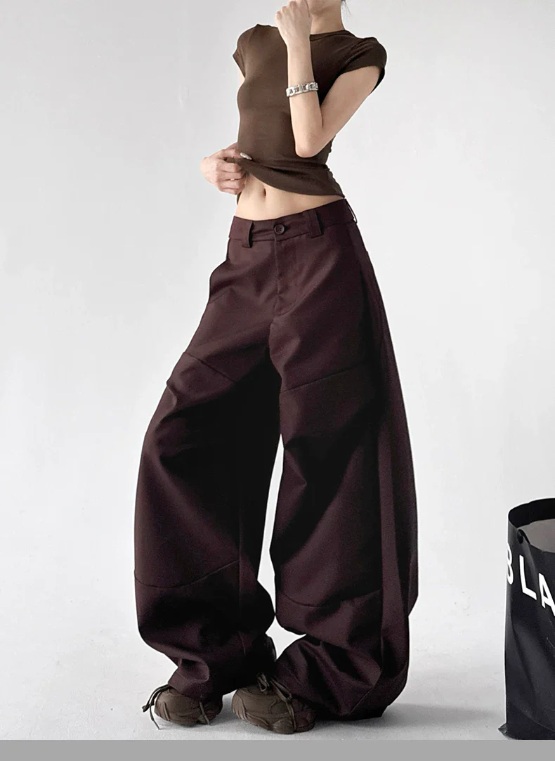 High Waisted Wide Leg Cargo Pants - Image 8