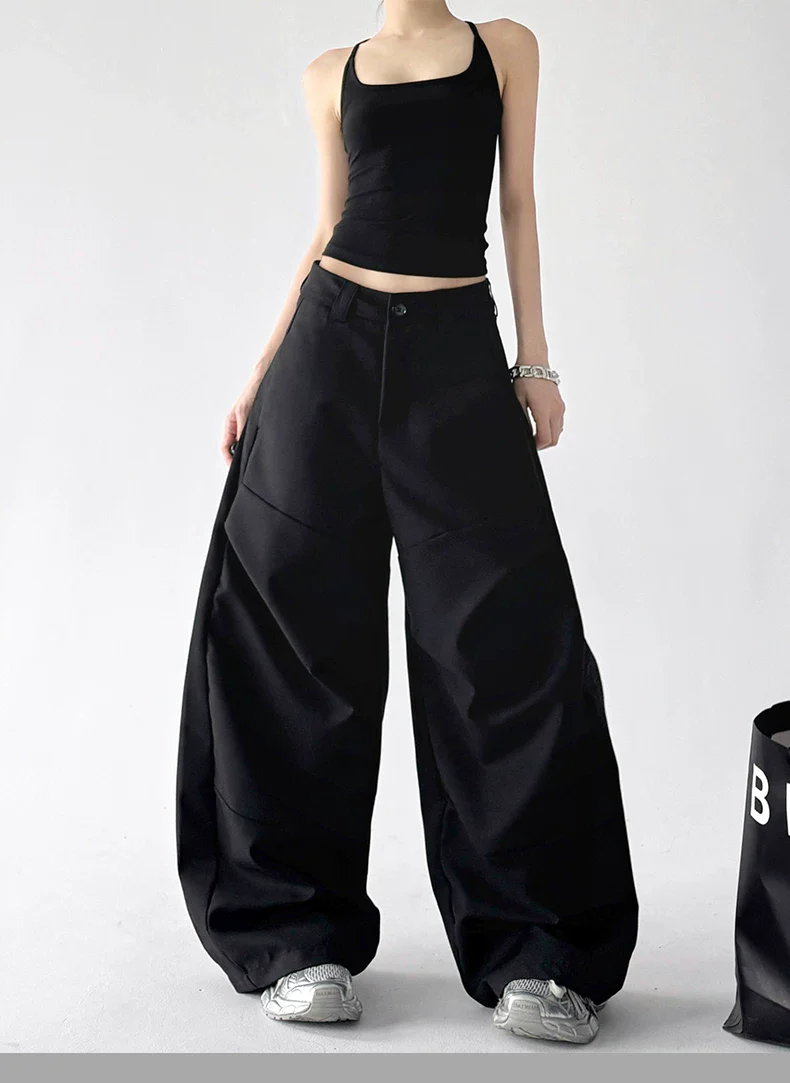 High Waisted Wide Leg Cargo Pants - Image 9