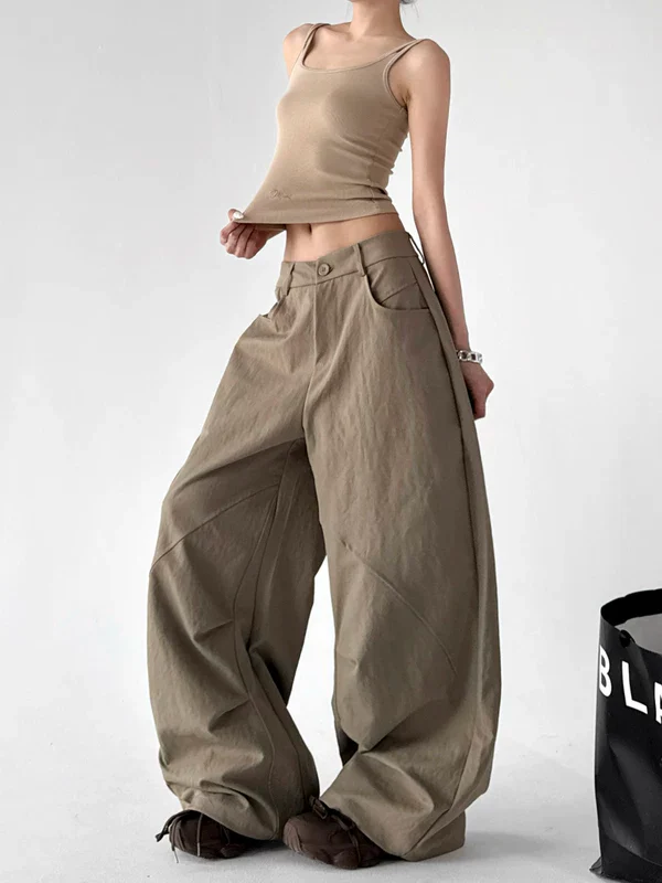 High Waisted Wide Leg Cargo Pants - Image 2