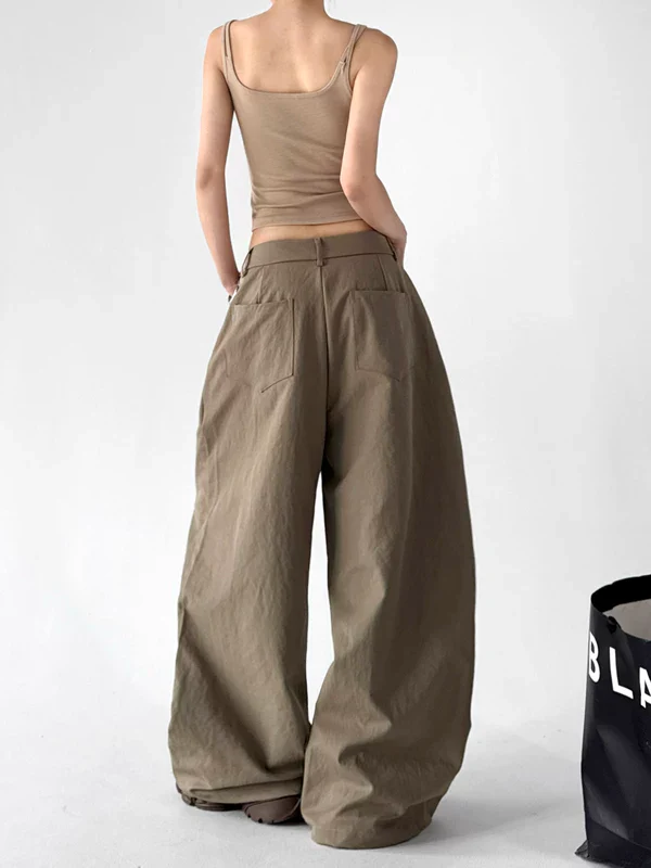 High Waisted Wide Leg Cargo Pants - Image 3