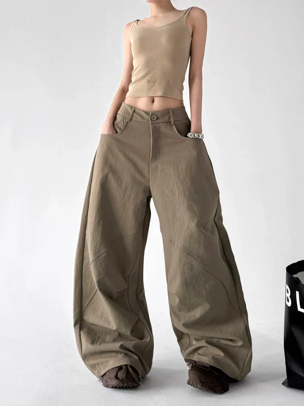 High Waisted Wide Leg Cargo Pants - Image 5