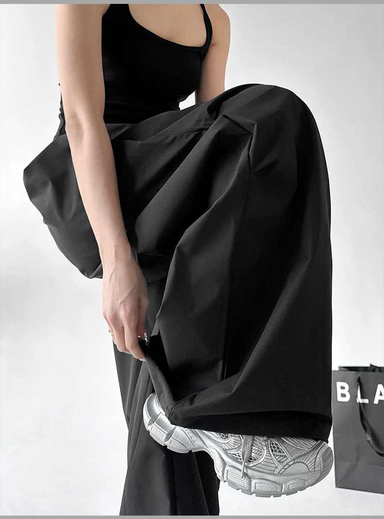 High Waisted Wide Leg Cargo Pants - Image 10