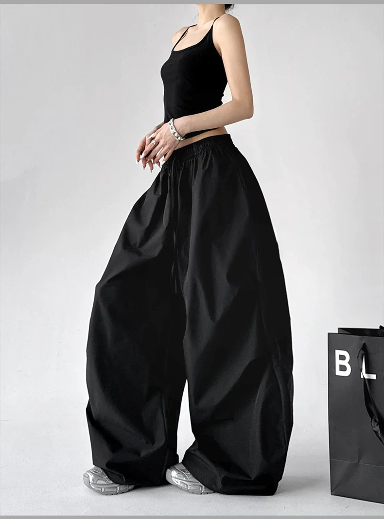 High Waisted Wide Leg Cargo Pants - Image 7