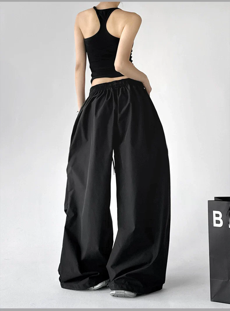 High Waisted Wide Leg Cargo Pants - Image 8