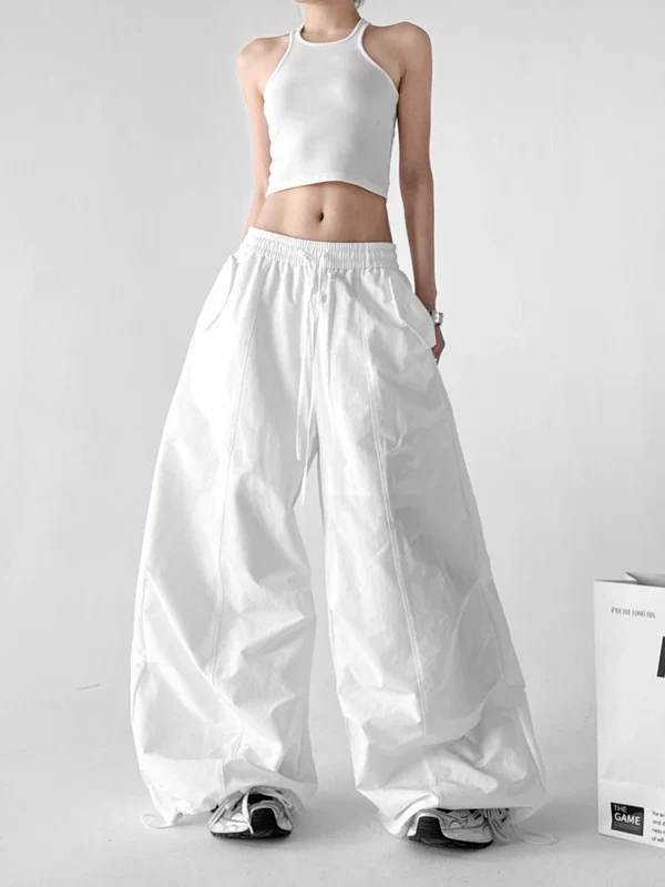 High Waisted Wide Leg Casual Pants - Image 2