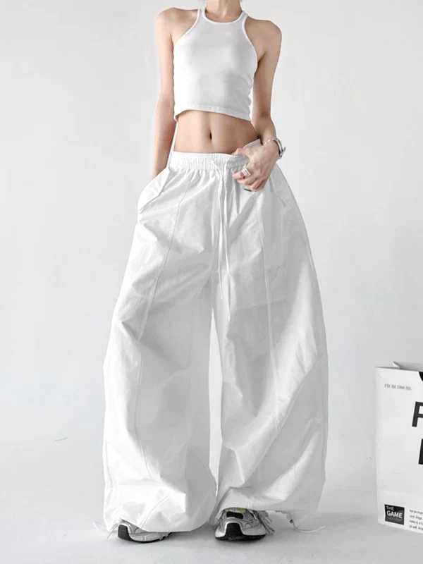 High Waisted Wide Leg Casual Pants - Image 5