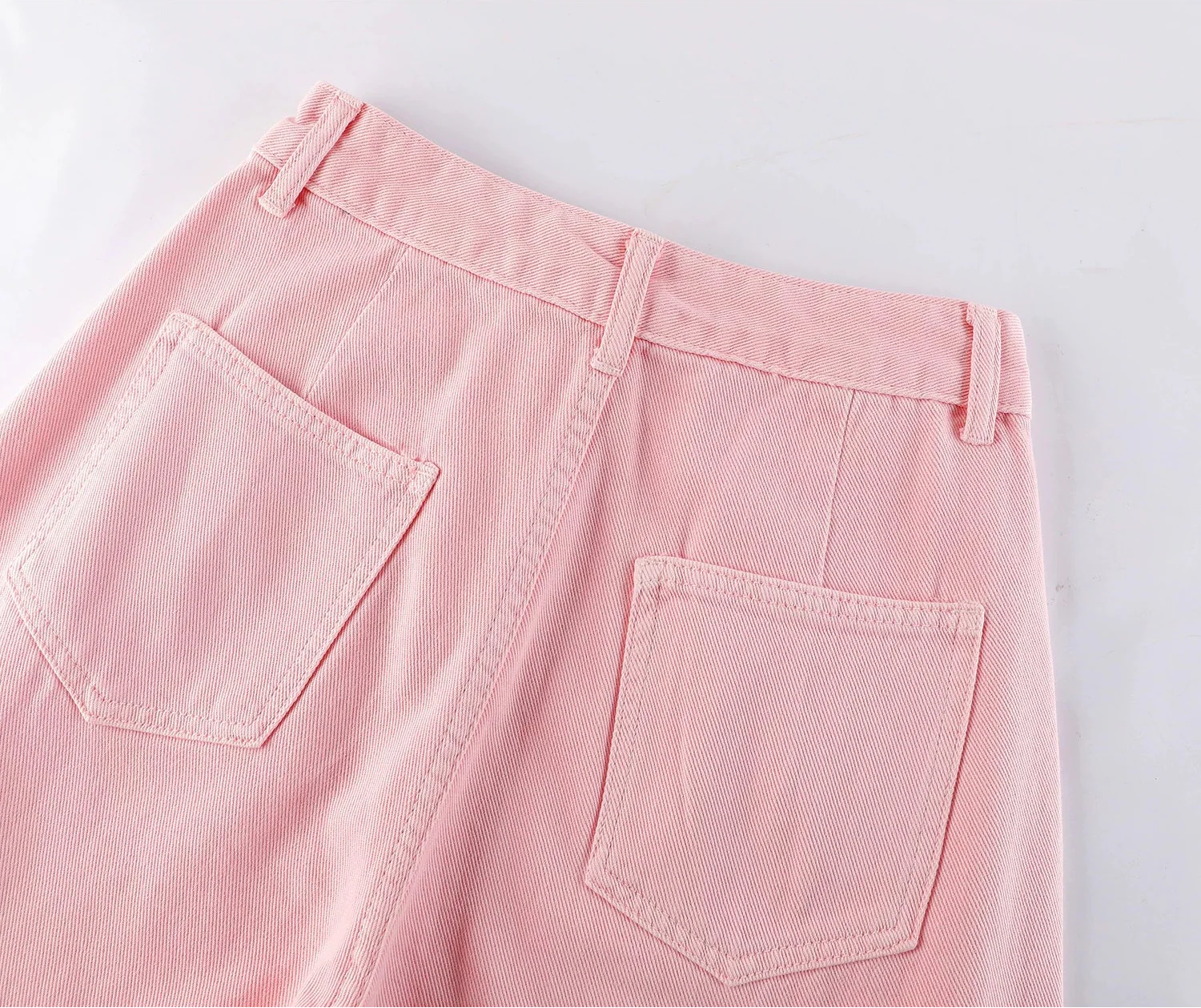 High Waisted Wide Leg Denim Pants - Image 9