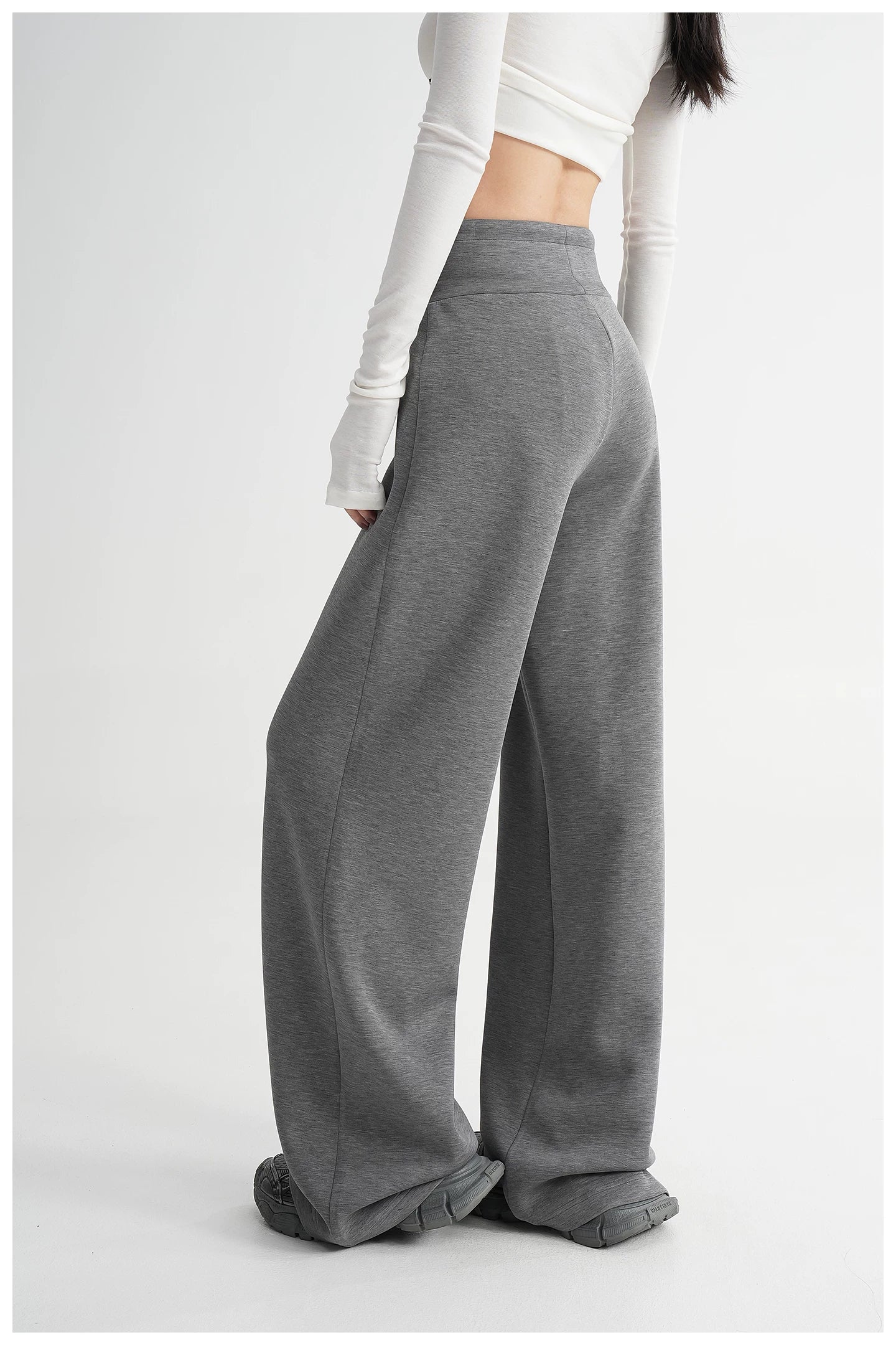 High-Waisted Wide Leg Knit Pants - Image 4