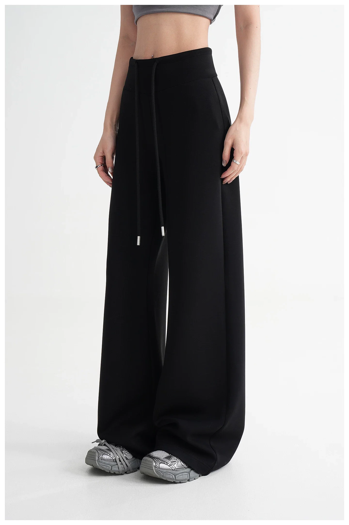 High-Waisted Wide Leg Knit Pants - Image 6