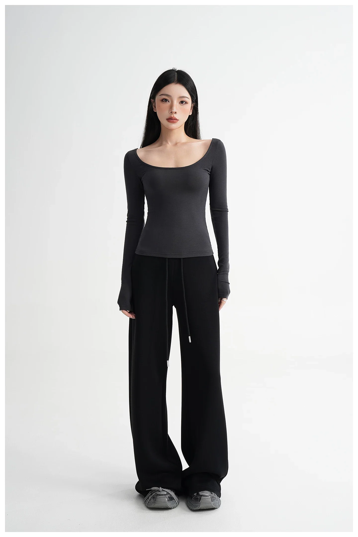 High-Waisted Wide Leg Knit Pants - Image 9