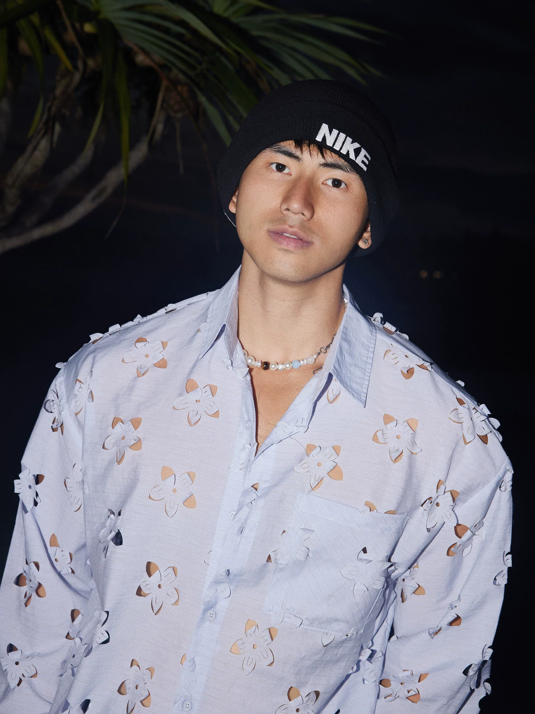 Hollow Floral Long Sleeve Casual Shirt - Image 6