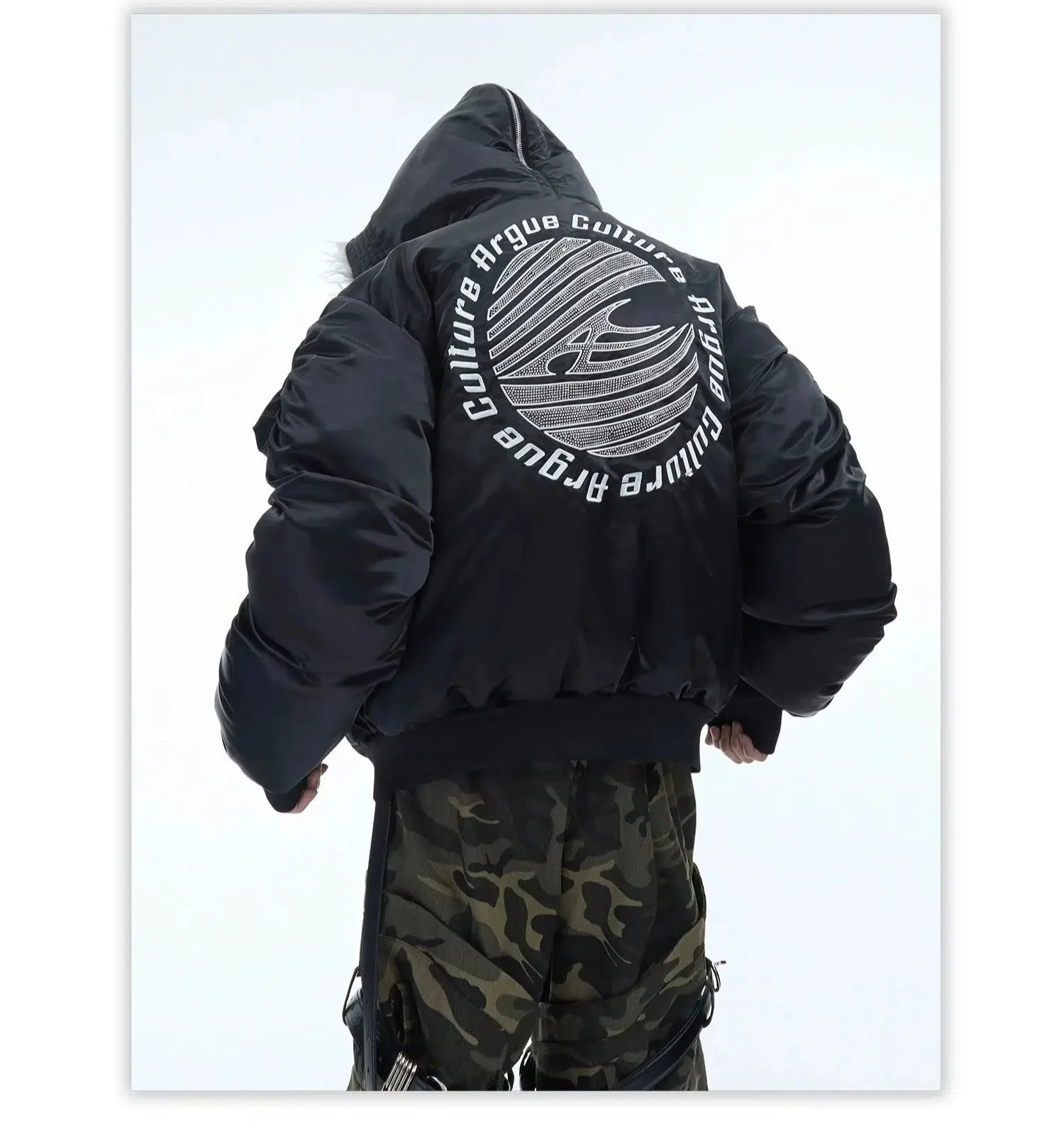 Insulated Jacket with Faux Fur Collar - Image 7