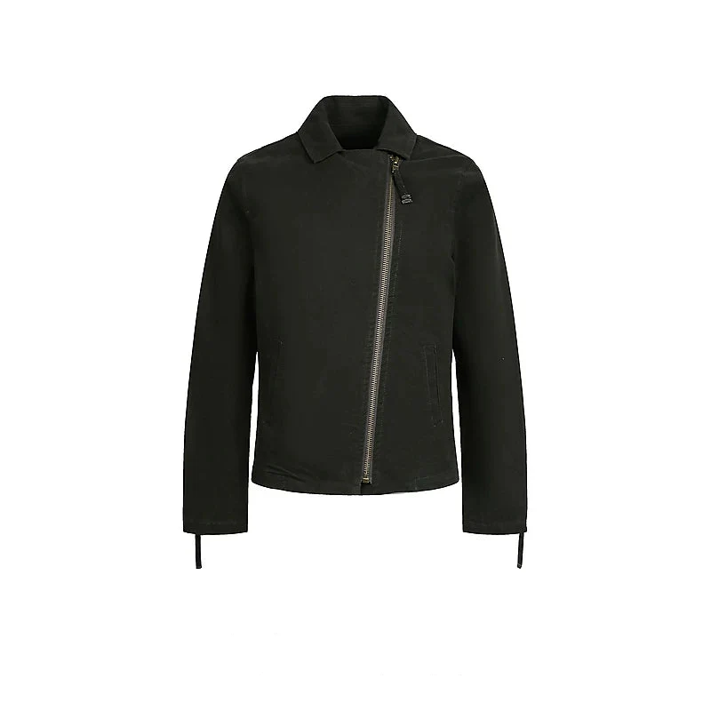 Irregular Zipper Short Work Jacket - Image 3