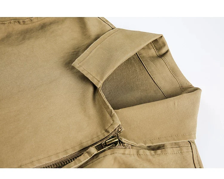 Irregular Zipper Short Work Jacket - Image 4