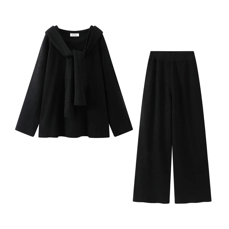Knit Top and Wide-Leg Pants - Image 3